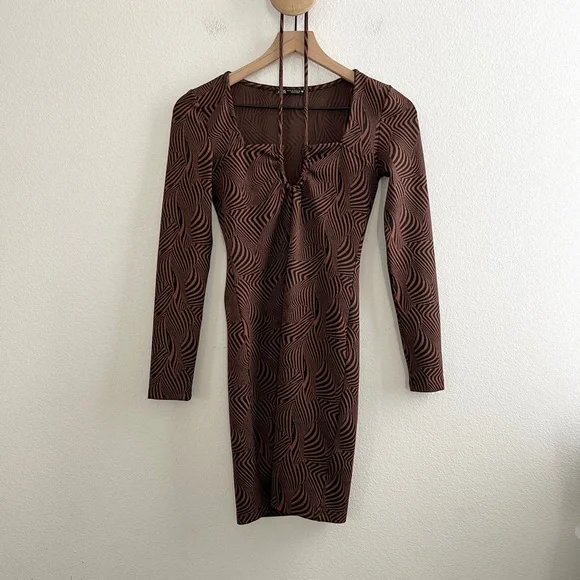 brown bodycon dress zara ASTR the Label | Margaux Denim Bustier Midi Dress in Dark Denim main image 1